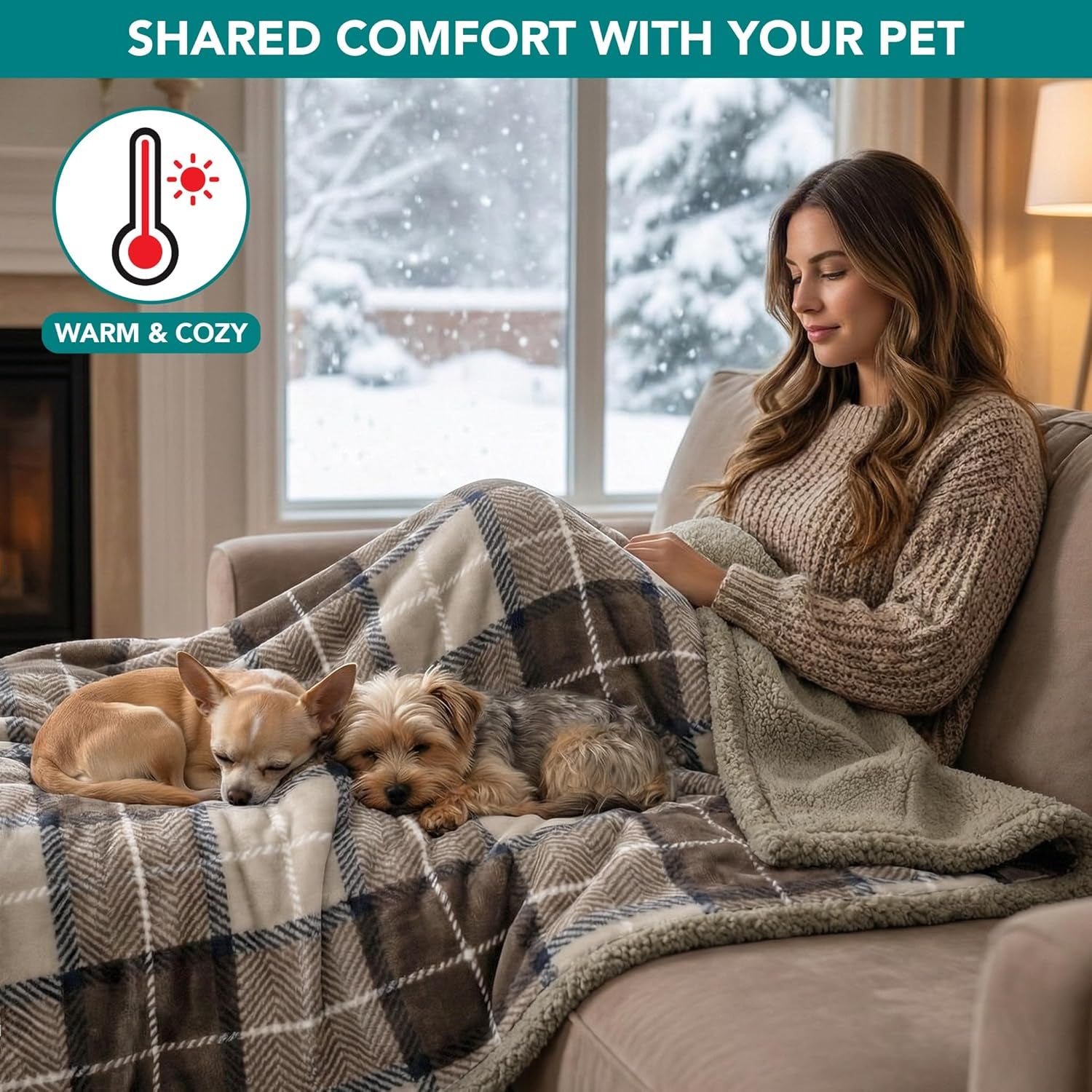 Luxury Reversible Waterproof Pet Blanket