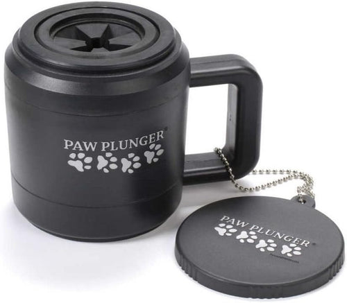 Paw Plunger – Dog Paw Cleaner - Dog and Puppy Essentials - Portable Dirty Paw Washer - Ideal for Medium Dogs - Black